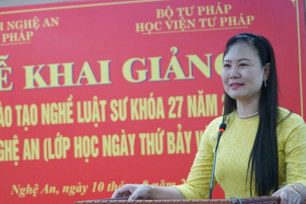Học viện Tư pháp khai giảng lớp đào tạo nghề luật sư năm 2025 tại Nghệ An